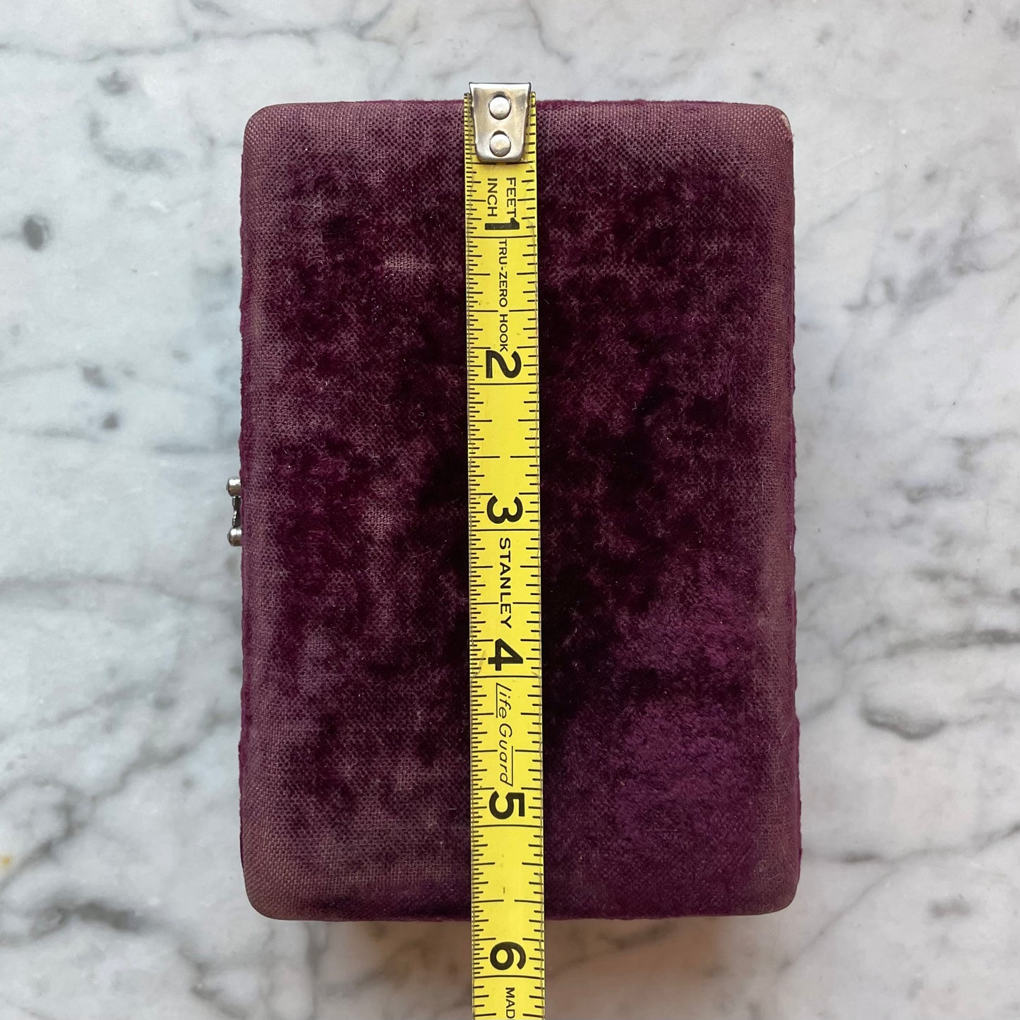 Victorian Purple Velvet Sewing Box