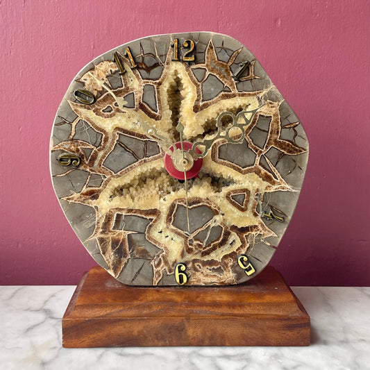 Vintage Geode Clock