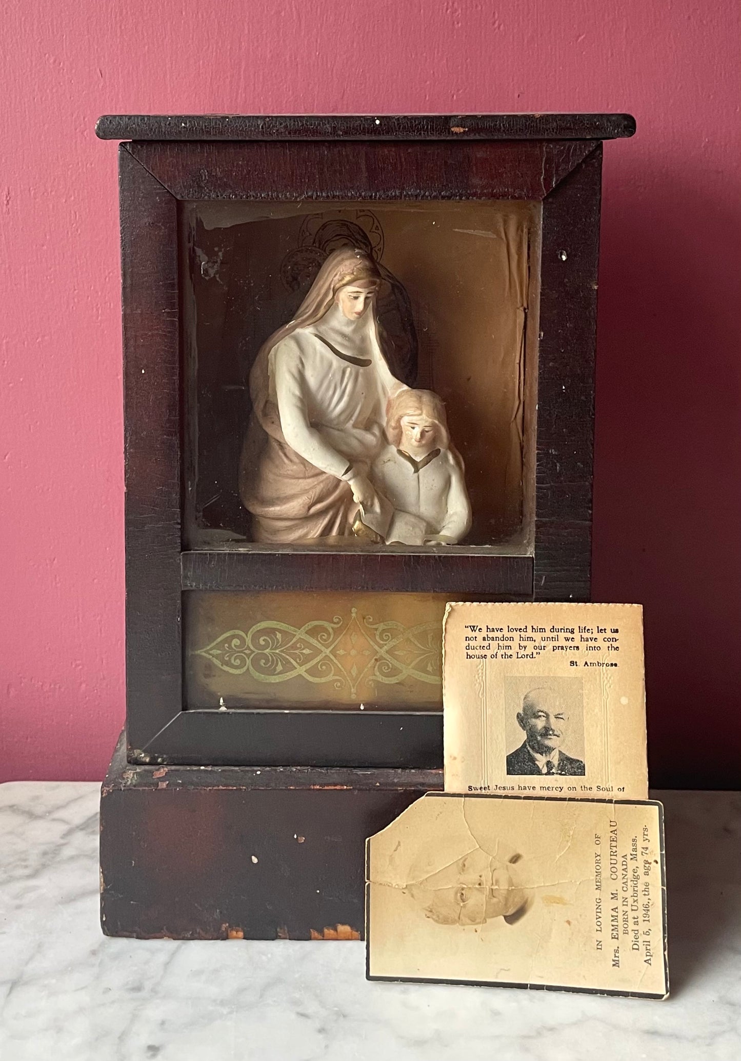 Vintage St. Anne de Beaupré Memorial Box