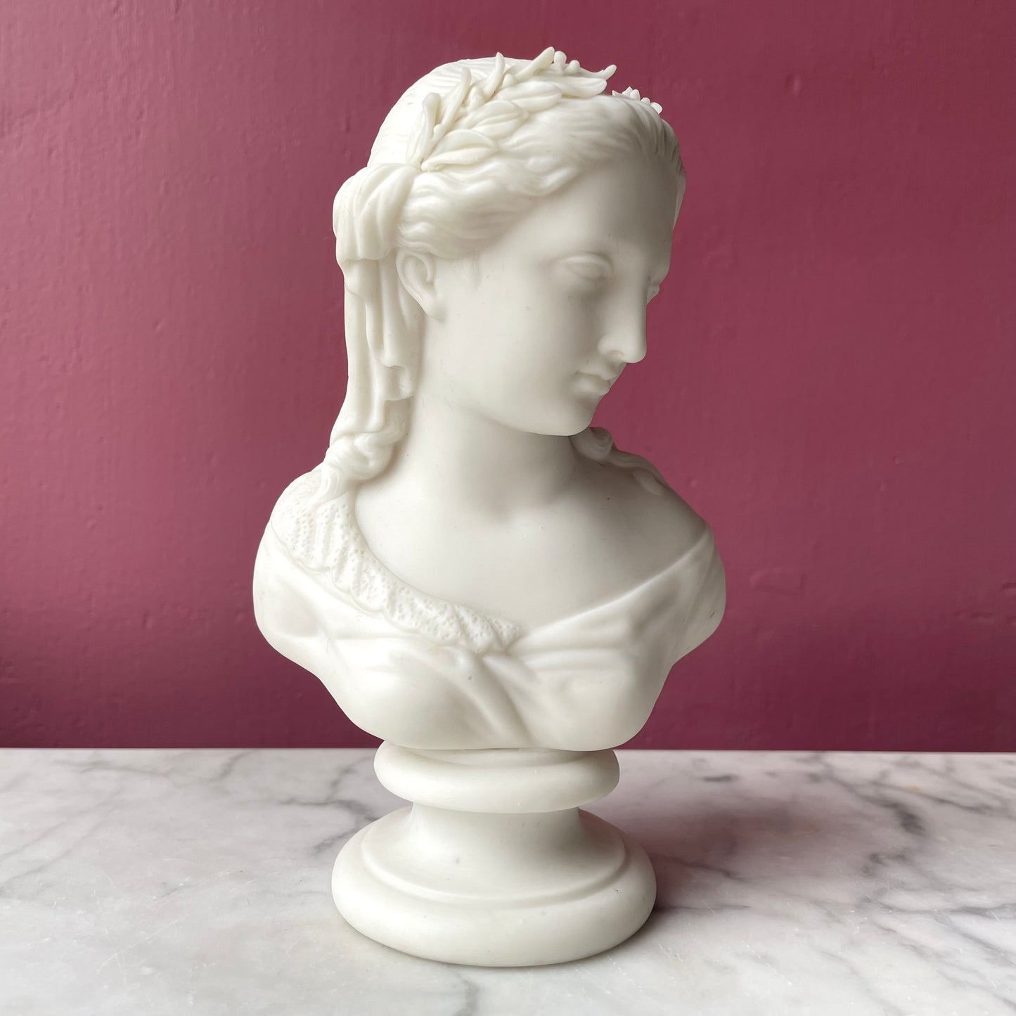 Miniature Victorian Parian Bust