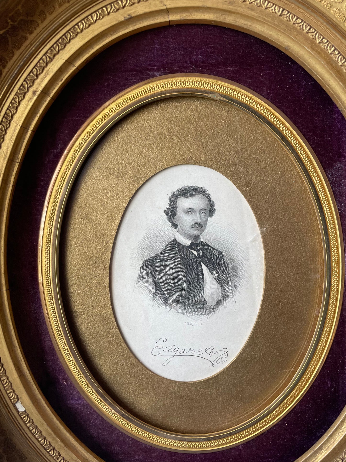 Antique Edgar Allan Poe Engraving