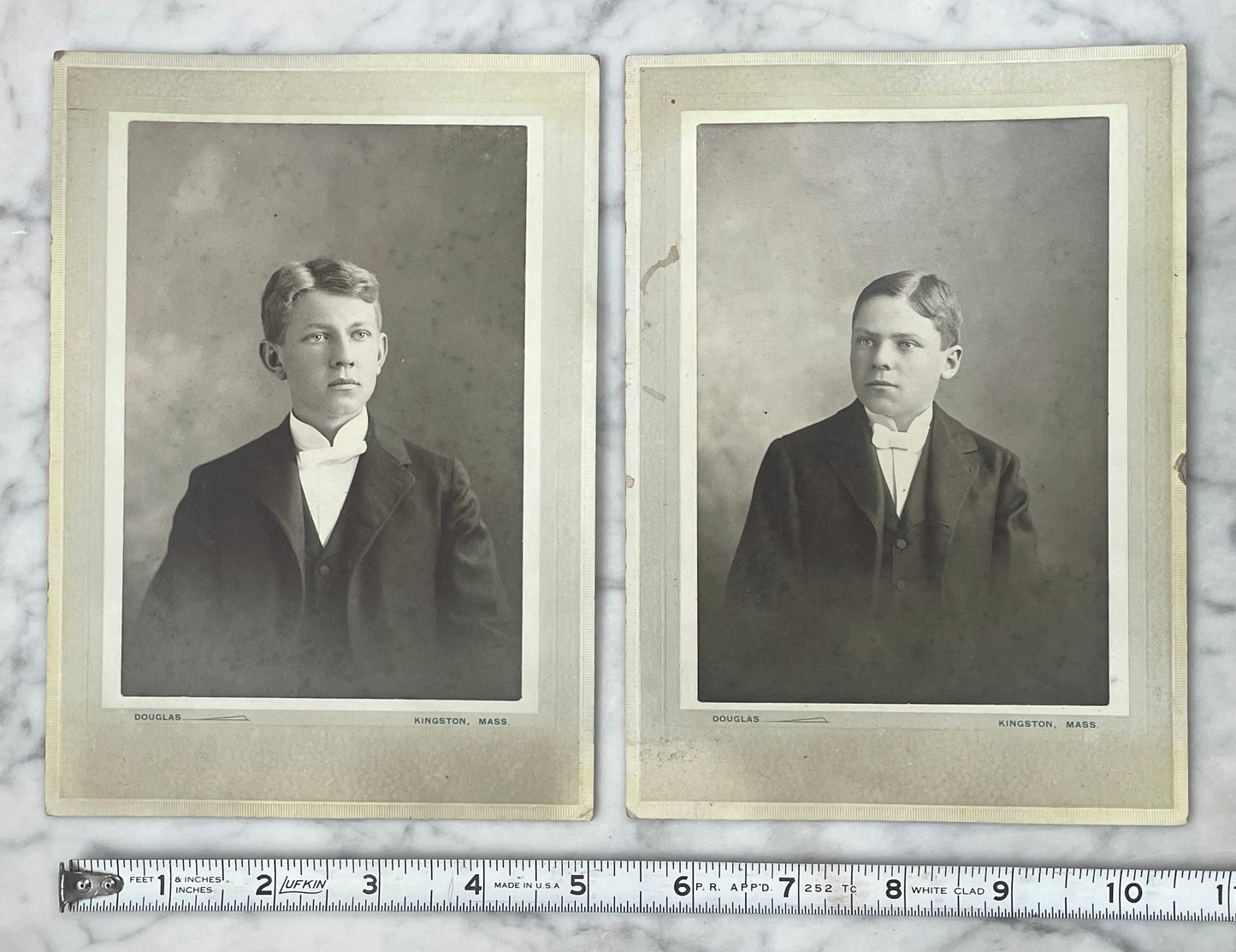 Boys in White Tie | Antique Cabinet Card Photos
