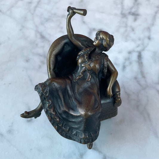 Antique Nude Bronze | Franz Bergman Style