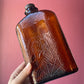 Antique Amber Spiderweb Whiskey Bottle | Four Roses