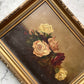 Victorian Floral Painting on Canvas