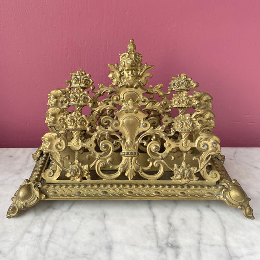 Antique Rococo Revival Letter Holder