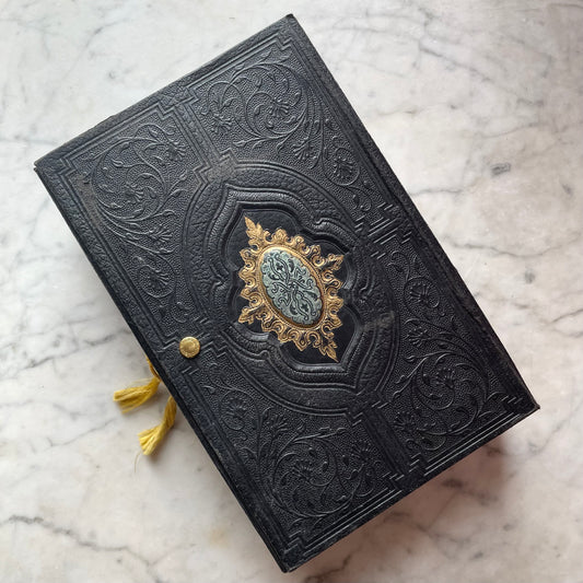 Vintage Black Embossed Storage Box