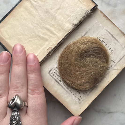 Antique Prayer Book with Lock of Hair