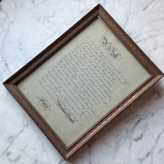 A Sigh | Victorian Handwritten Mourning Poem