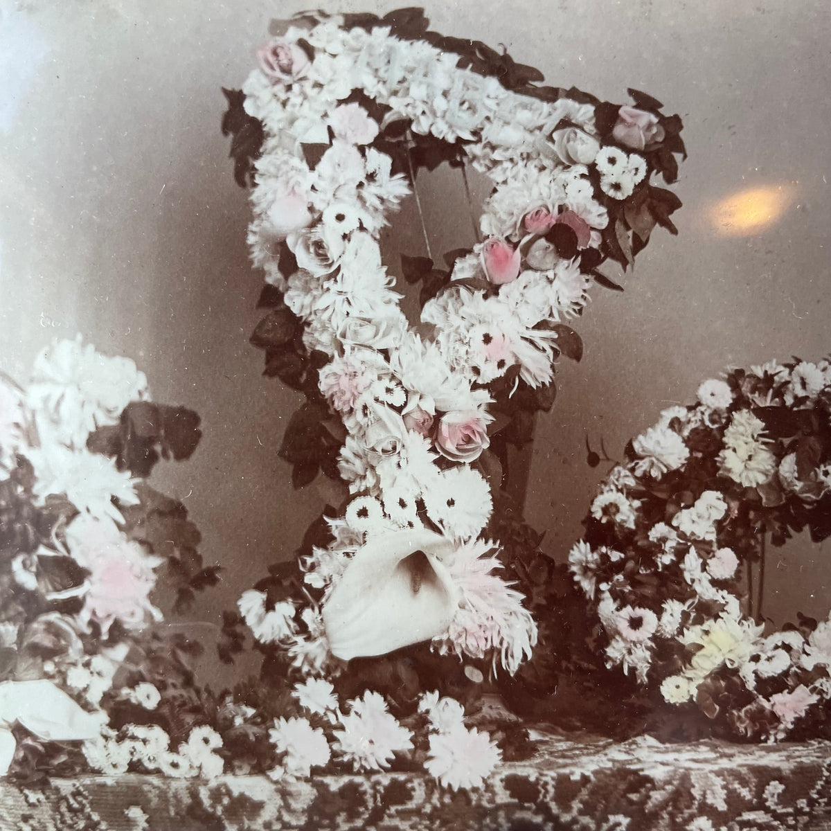 Victorian Funeral Flowers Photo on Glass