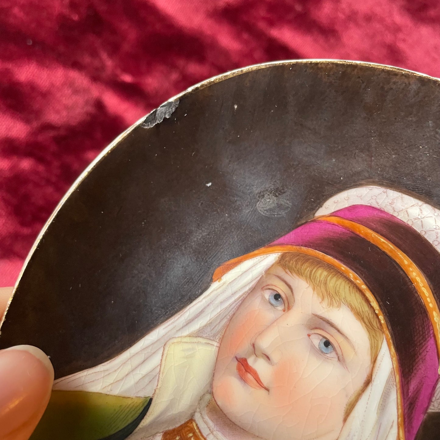 Antique Portait Plate Set