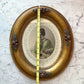 Victorian Hand Colored Print in Oval Frame