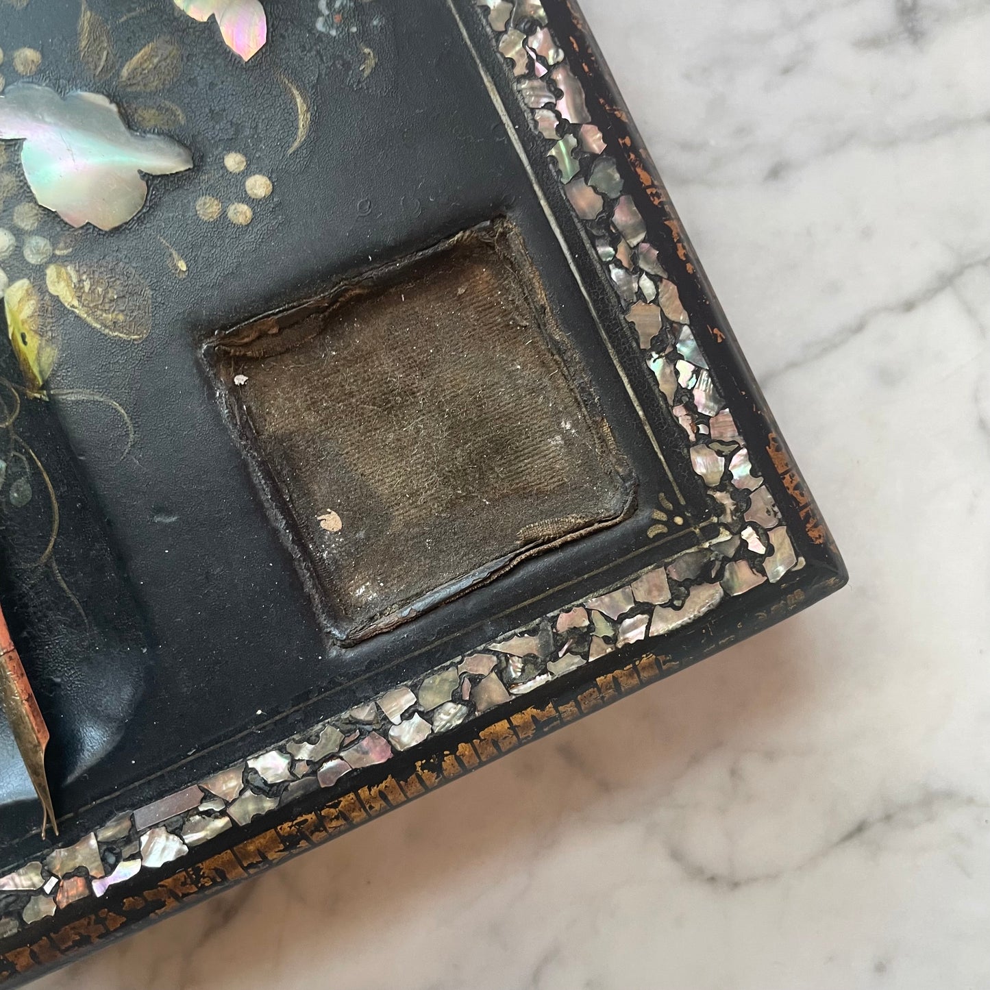 Victorian Mother of Pearl Inlaid Desk Set