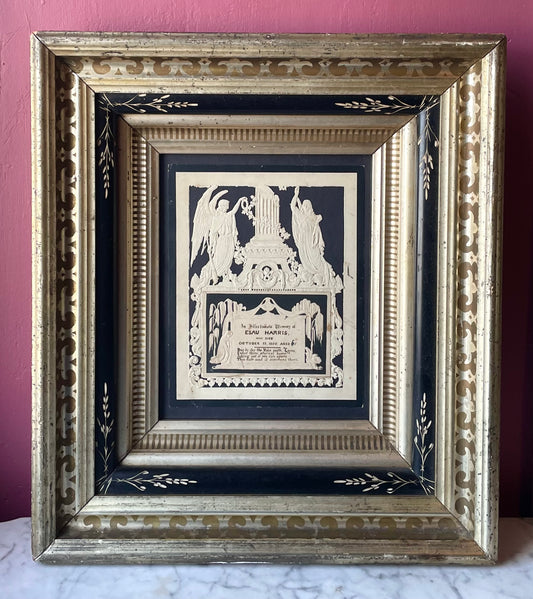 Victorian Diecut Memorial for Esau Harris | 1880