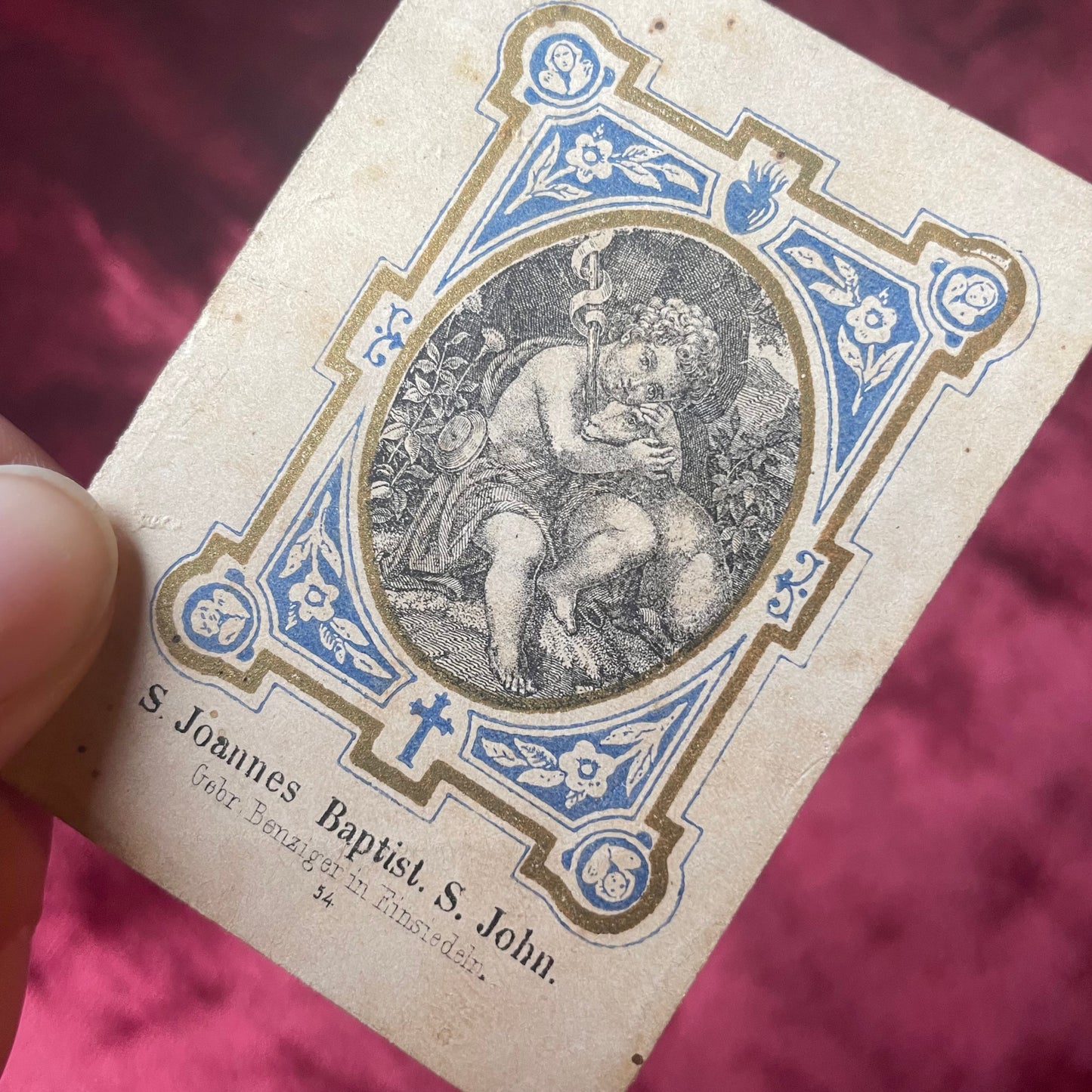 Antique Holy Card | Infant Saint John the Baptist