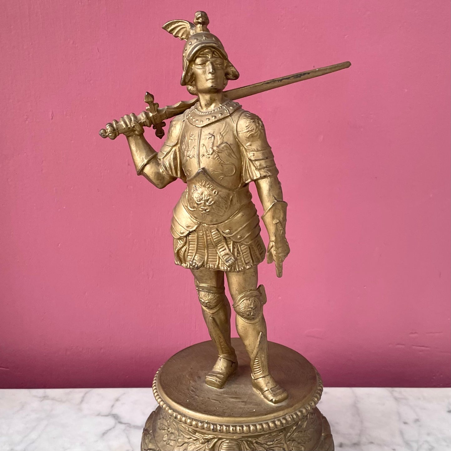 Medieval Revival | Victorian Spelter Knight