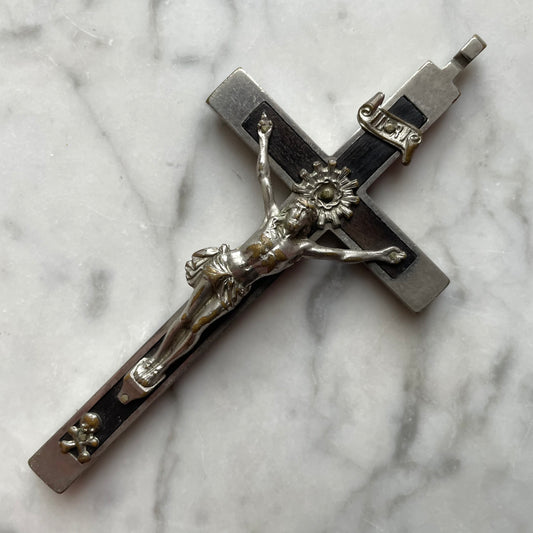 Antique Ebony Wood Crucifix