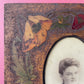Antique Poppy Pyrography Frame