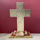 Antique Shellwork Crucifix Holy Water Font