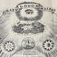 Vintage Odd Fellows Framed Membership Certification