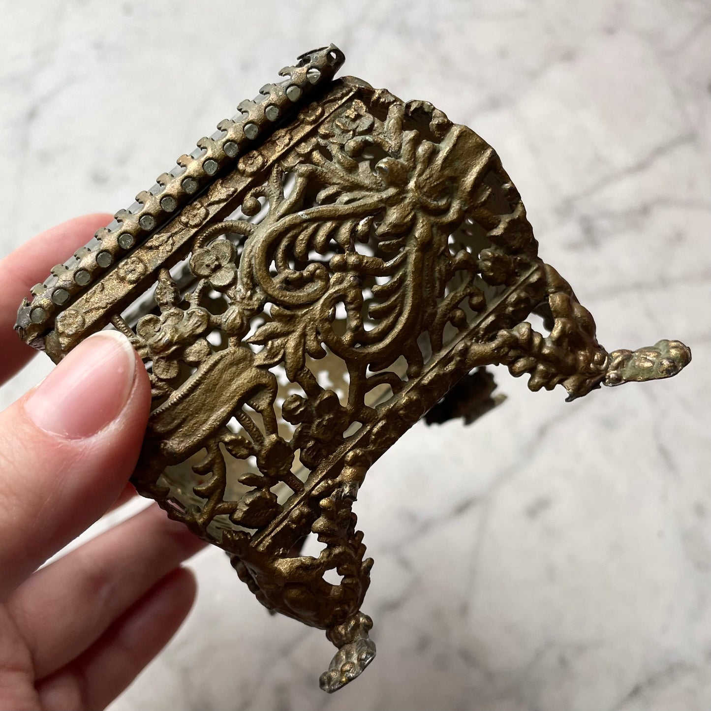 Victorian Gold Filigree Jewelry Casket