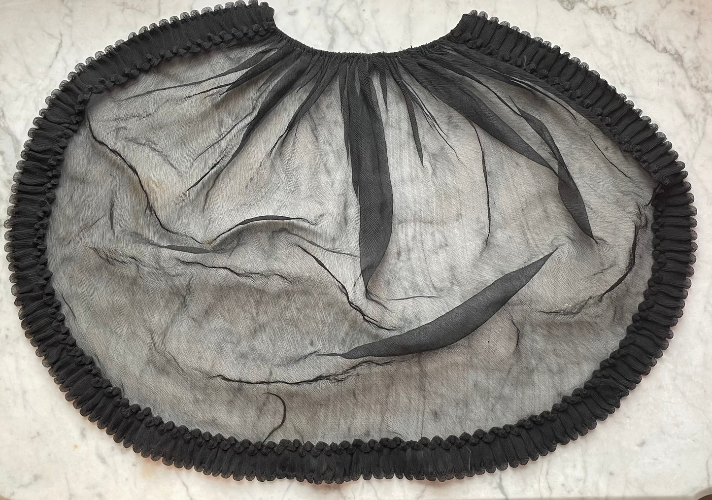 Victorian Mourning Veil | Silk Crepe