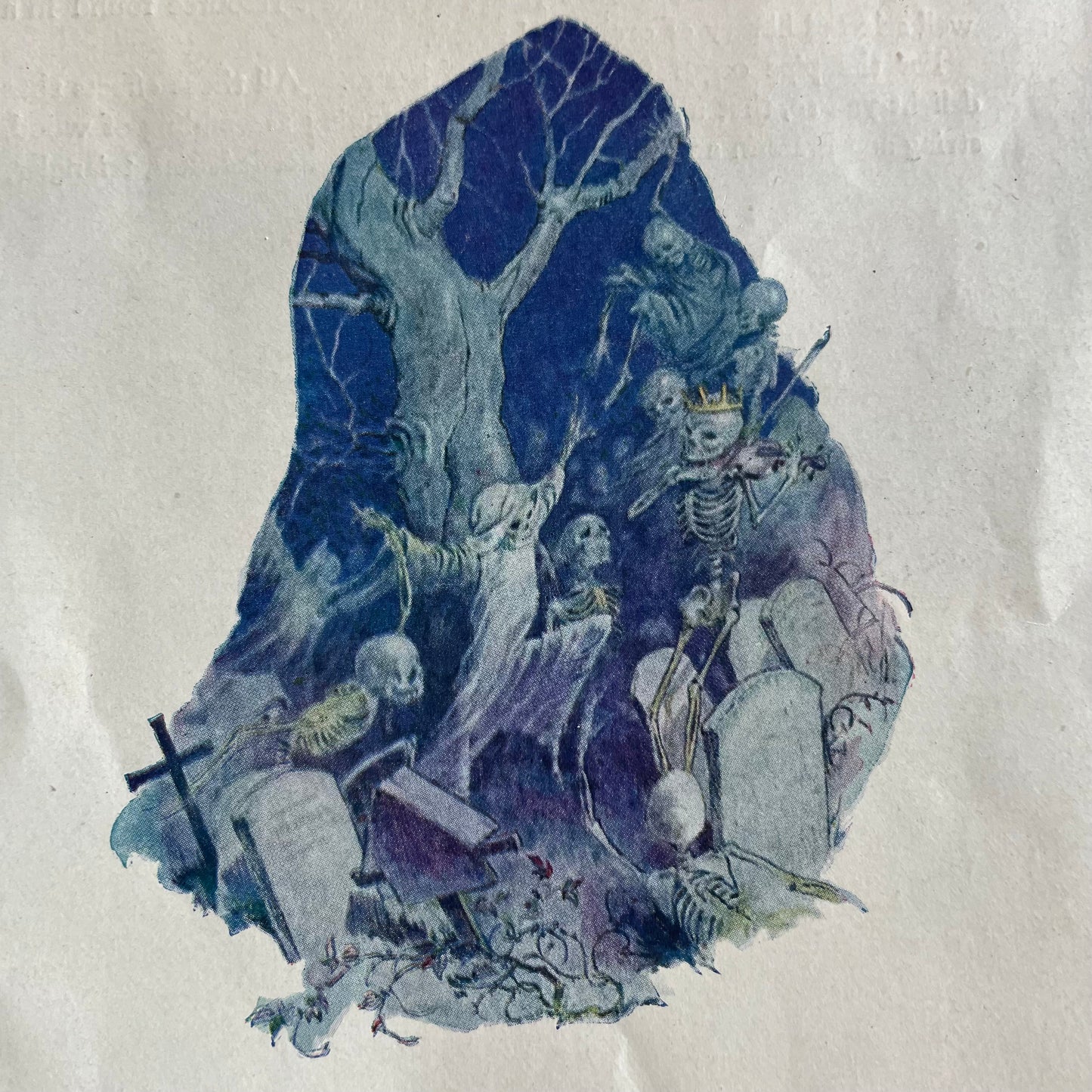 La Danse Macabre | Antique Estey Organ Ad | Halloween Collectible