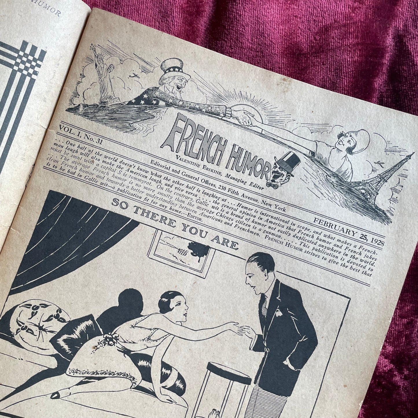 French Humor | February 25, 1928 | Risqué Flapper Cartoons