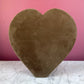 Antique Brown Velvet Heart Display