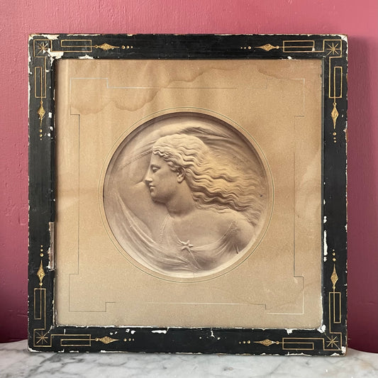 Pair of Victorian Framed Portrait Marbles