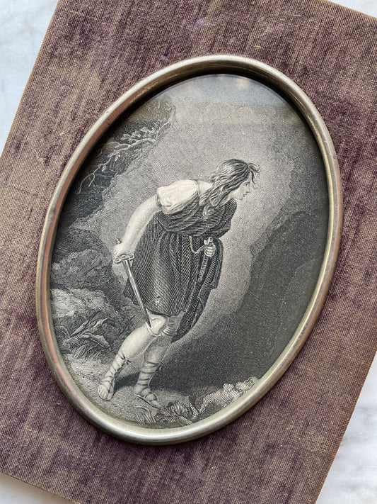 Cymbeline | Victorian Engraving in Velvet Frame