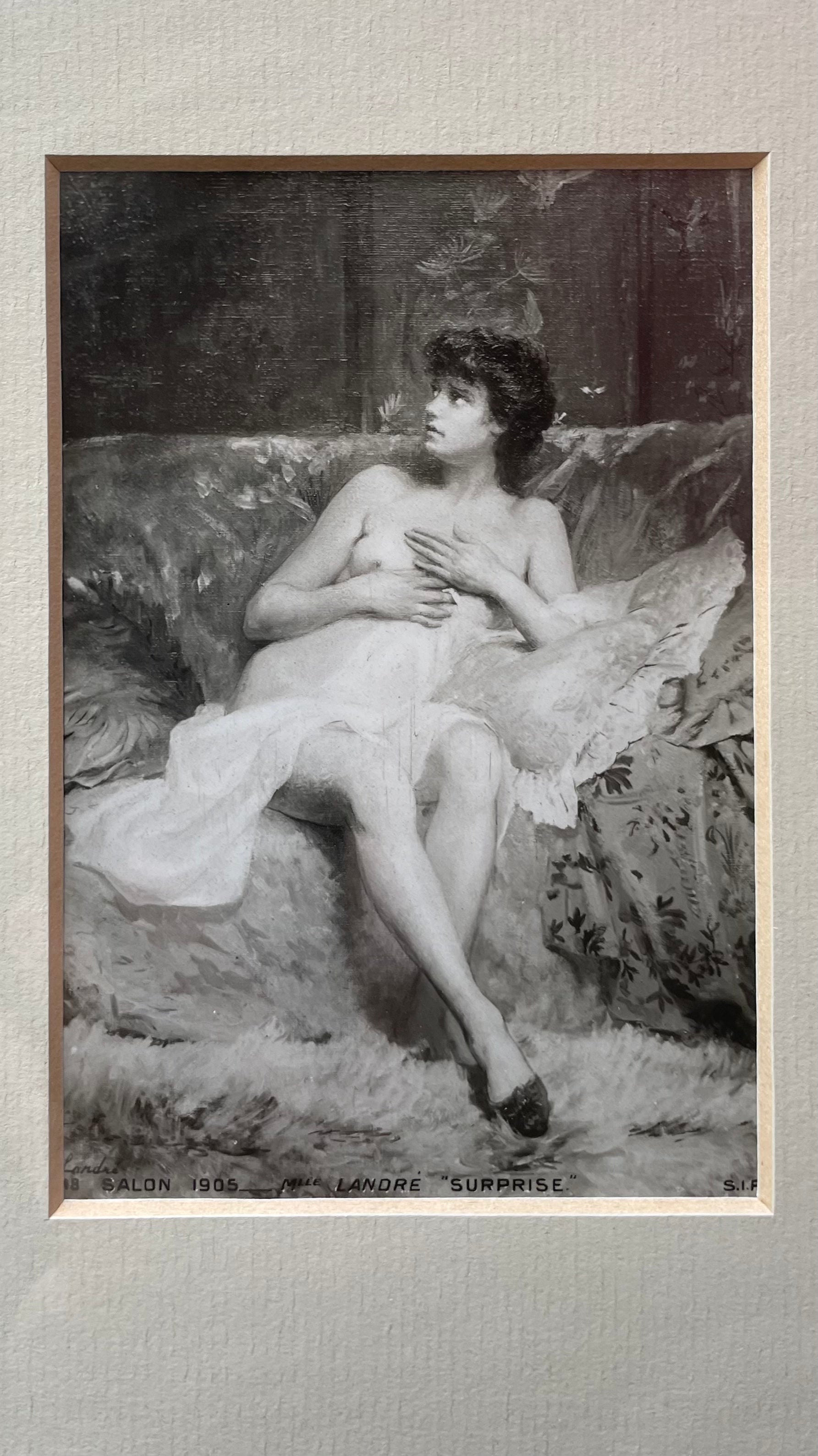 Antique Nude Postcards | Matted & Framed loo – Roses & Rue Antiques