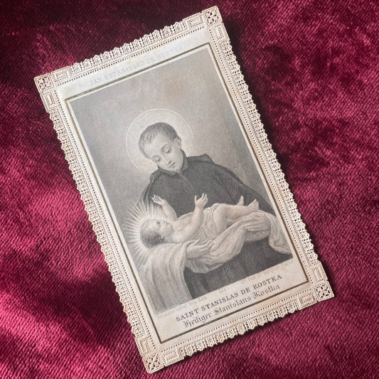 Antique Holy Card | Saint Stanislas de Kostka