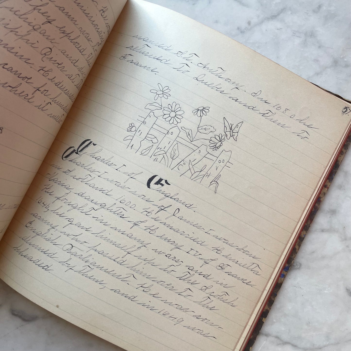 Victorian Schoolgirl’s Notebook | Biographical Sketches of Notable Men & Women |1889
