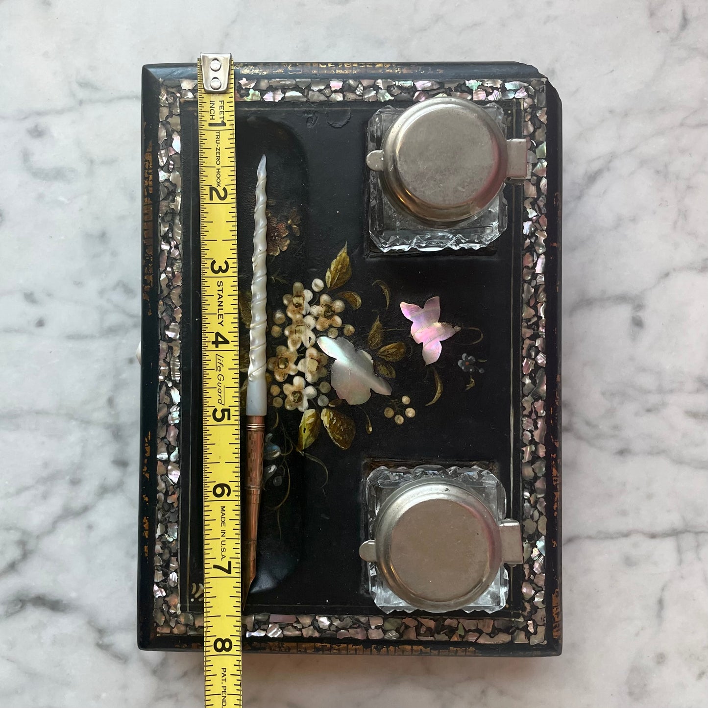 Victorian Mother of Pearl Inlaid Desk Set