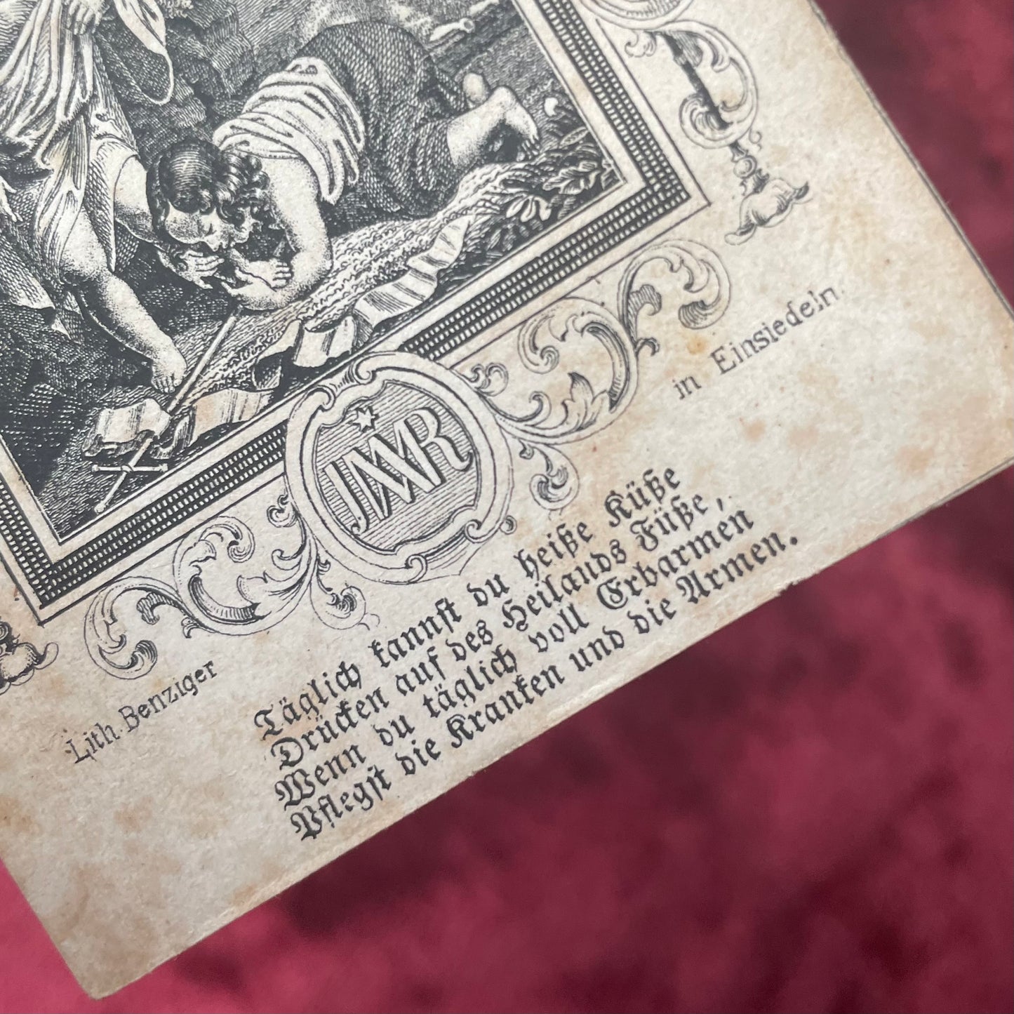 Antique German Holy Card