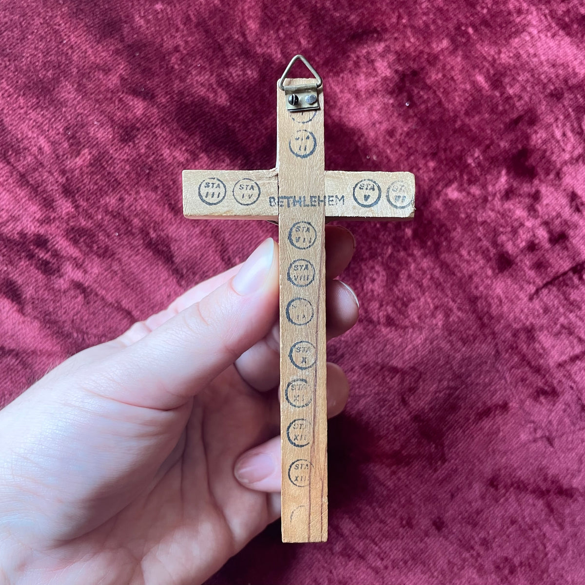 Vintage Abalone Crucifix | Holy Land Souvenir