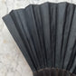 Victorian Black Silk Mourning Fan