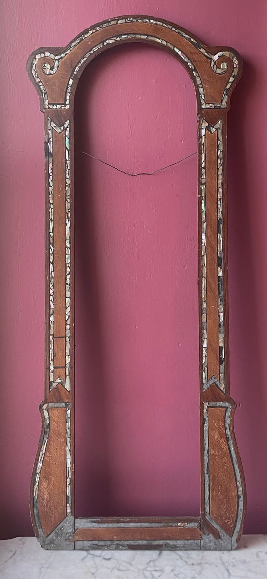 Antique Art Nouveau Pearl Inlaid Frame