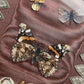 Antique Black Lacquer Folder with Butterfly Specimens on Silk