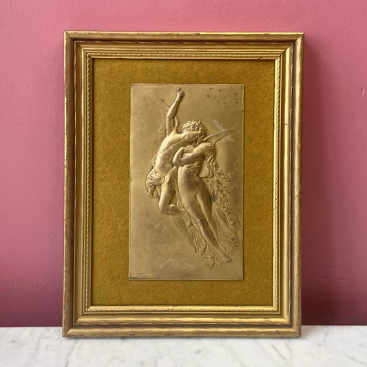Cupid & Psyche | Vintage Plaque on Felt