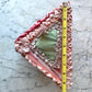 Antique Glass & Ribbonwork Handkerchief Box