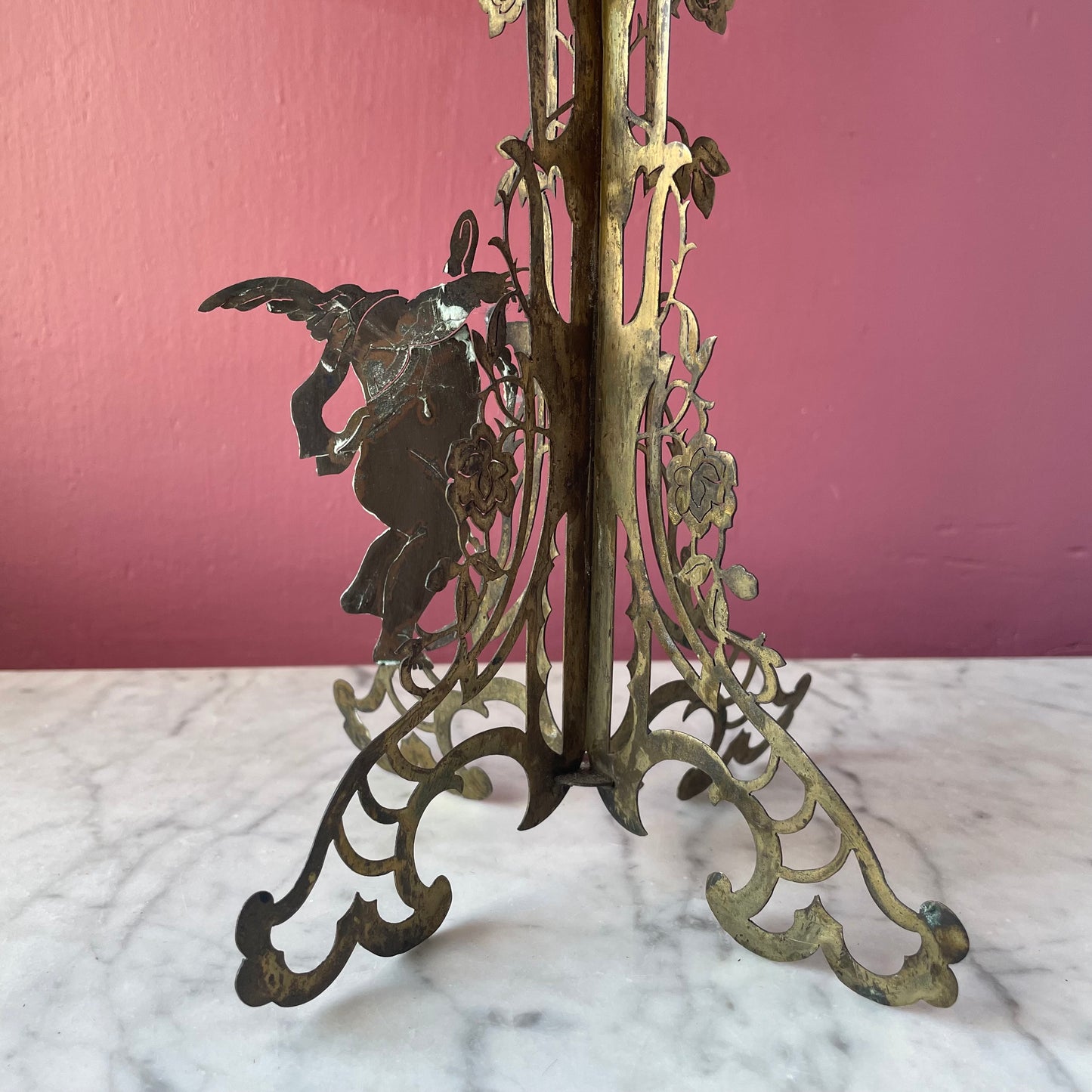 1930s Rose & Cupid Candelabras