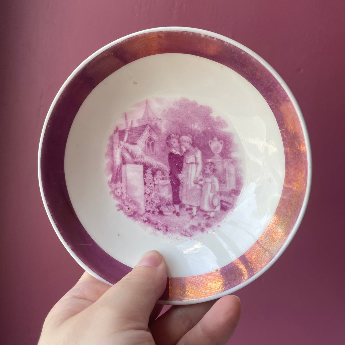 The Mother’s Grave | Antique Mourning Cup & Saucer