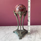 Antique Baphomet Stand with Fire Quartz Orb