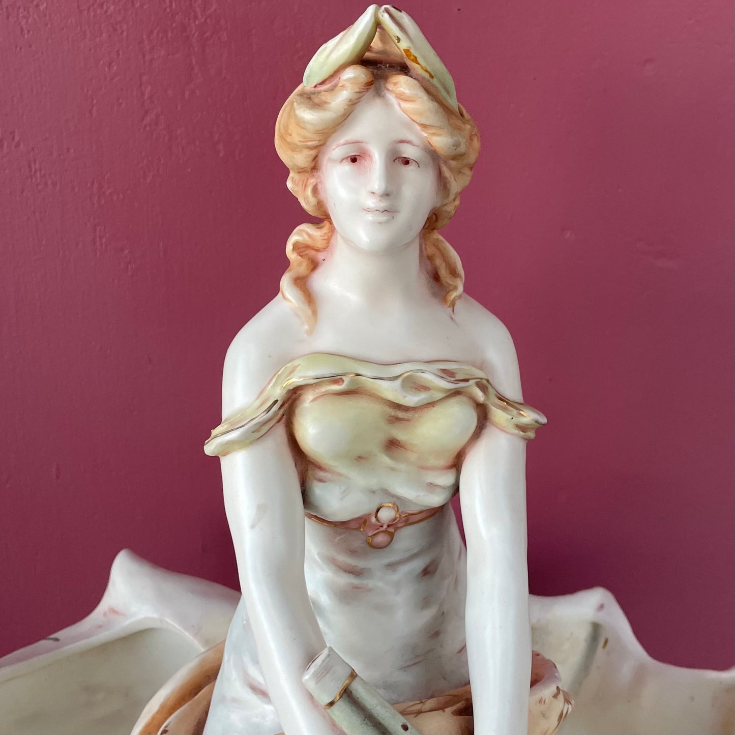 Art Nouveau Sea Goddess | Royal Dux Centerpiece