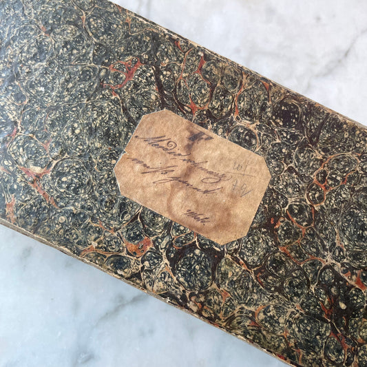 Early 19th Century Marbled Paper Box