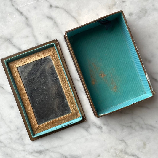Early Victorian Painted Veneer Box with Mirror