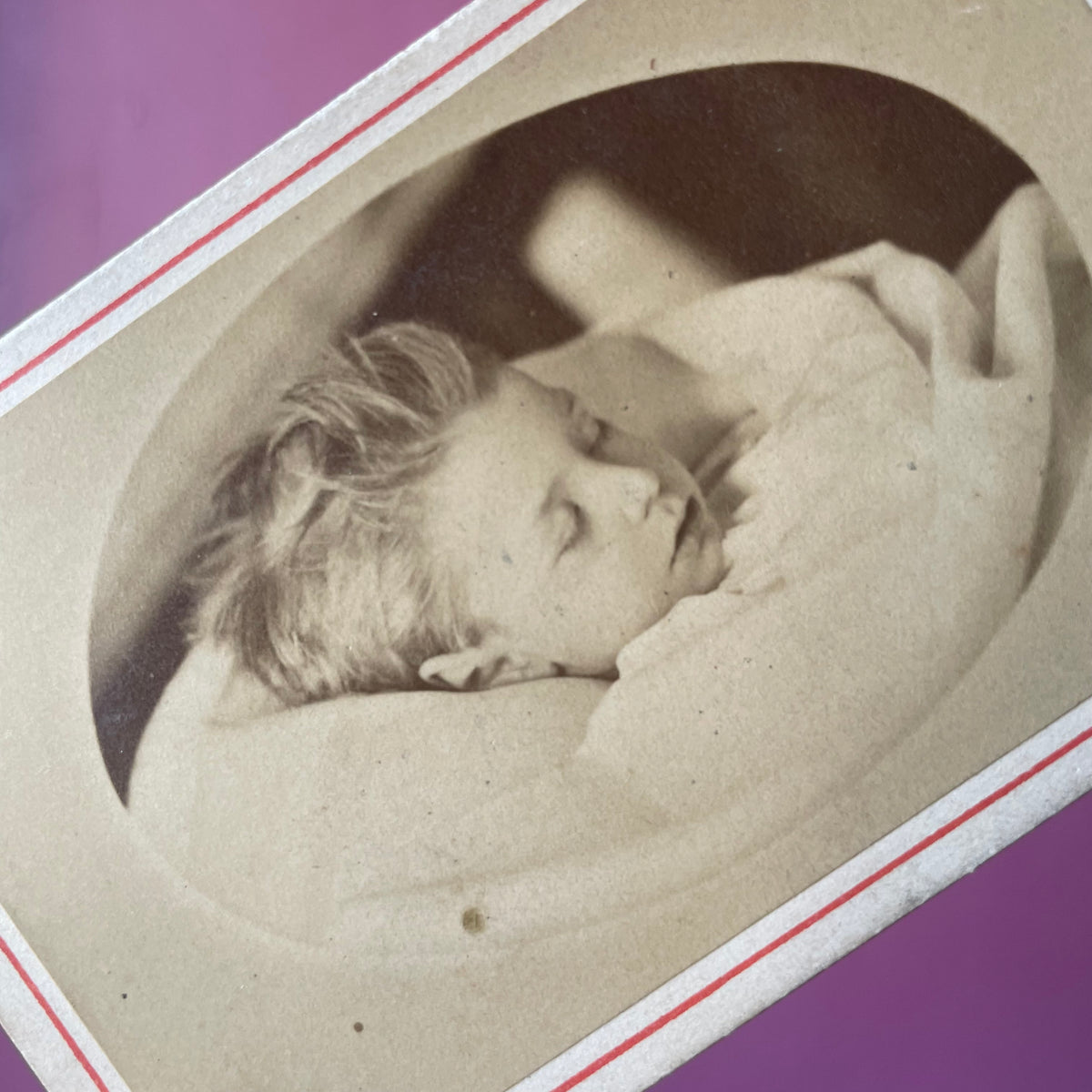 Antique French Post Mortem Photo of a Boy