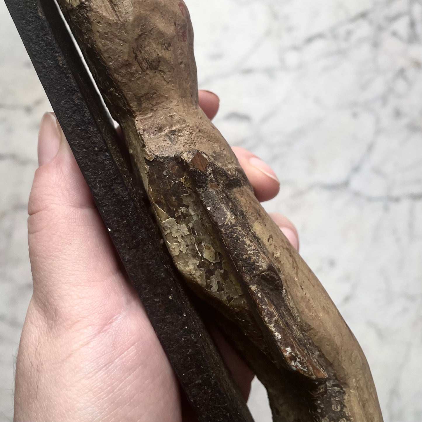 Antique Folk Art Crucifix